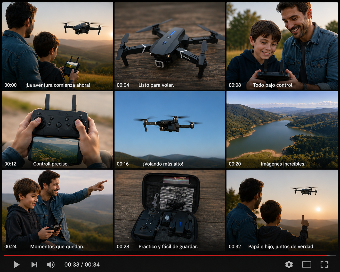 Drone E88pro camara 4k control remoto