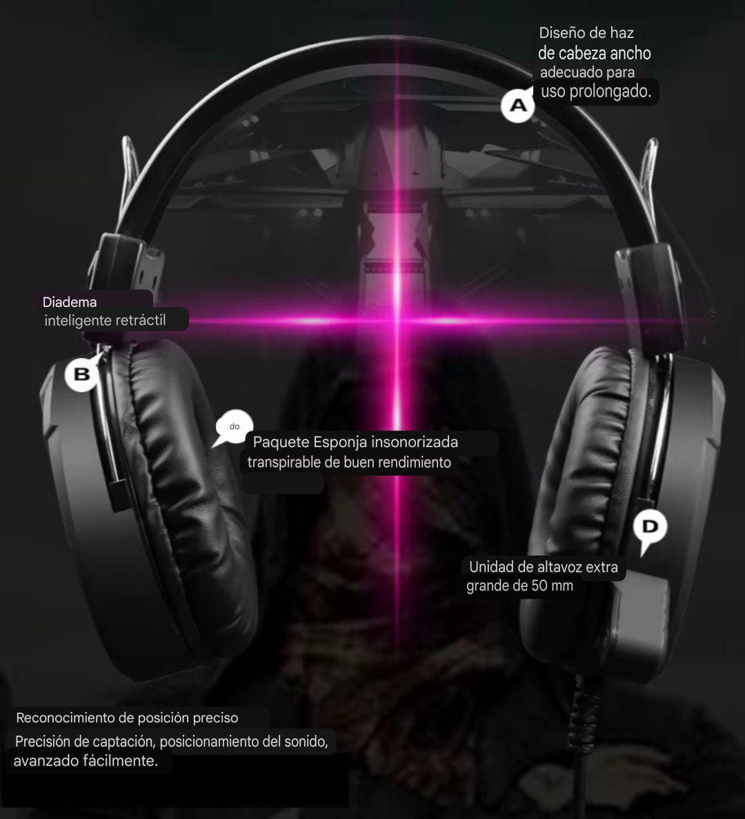 Audífonos Diadema Gamer A1